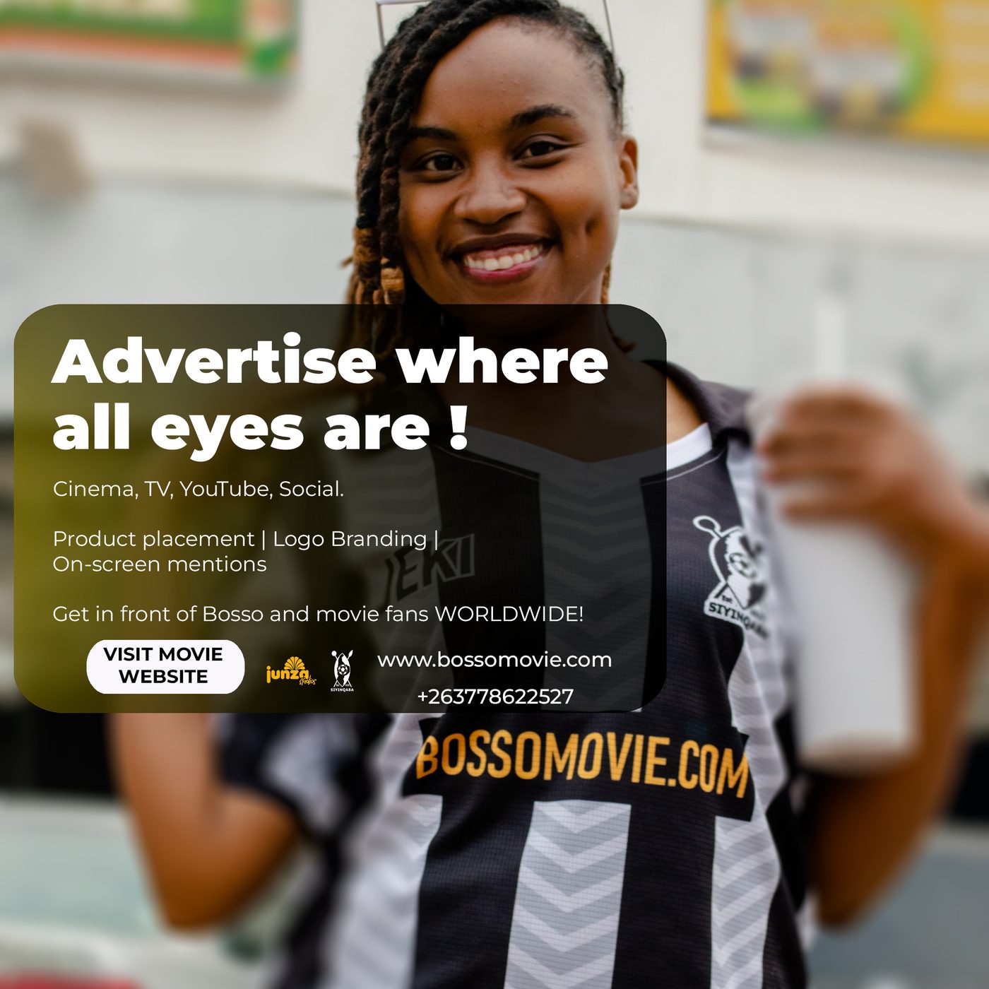 Advertise where all eyes are — product placement, logo branding and on-screen mentions